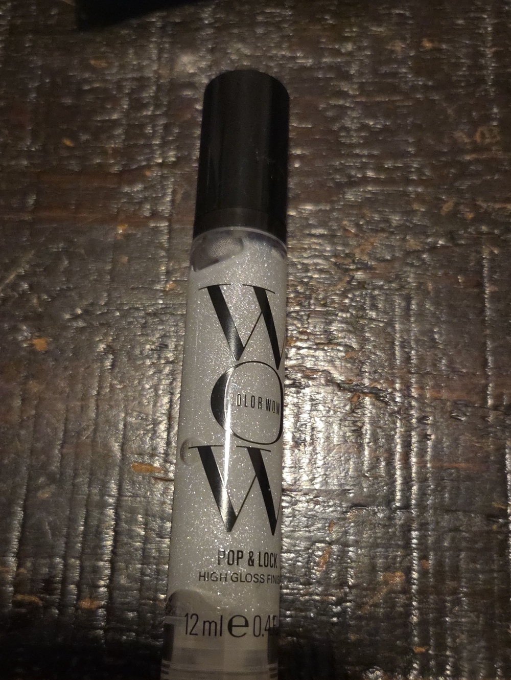 WOW Color Wow Pop & Lock High-Gloss Lip Gloss — Silver Glitter Travel Size